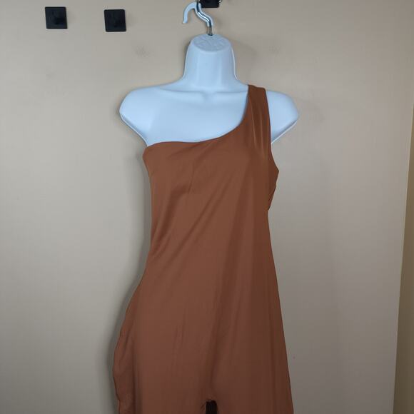 Skims All-In-One One Shoulder Bodysuit Catsuit in Camel Size 4X - Picture 2 of 7